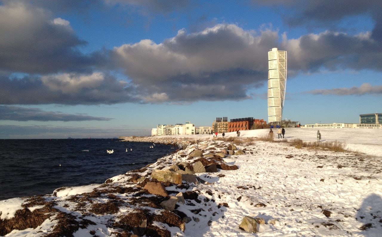 Malmo Turning Torso Winter View